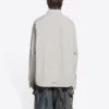 Bomuldsskjorte i Large-pasform “Cement Grey” 681688TKM102967