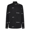 Bomuldsskjorte med logo-print “Black” 662983TOL651070