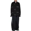 Bomuldsskjorte med logo-print “Black” 662983TOL651070