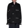 Bomuldsskjorte med logo-print “Black” 662983TOL651070
