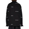 Bomuldsskjorte med logo-print “Black” 662983TOL651070