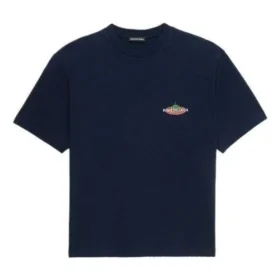 Bonjour Balenciaga bomulds-T-shirt med rund hals “Navy” 594579THV608065