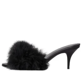Boudoir 70 mm Sandaler “Black Feathers” 787447W0WMQ1000