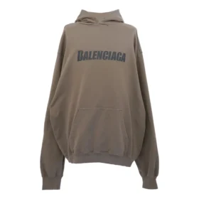 Boxy Logo-hettetrøje “Taupe Black” 729361TNVL27761