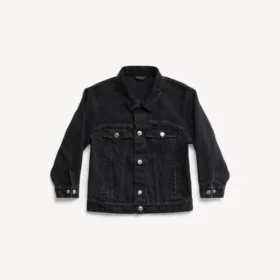 Børn – Balenciaga oversized jakke i sort, falmet