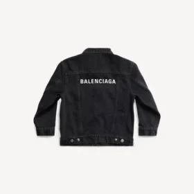 Børn – Balenciaga oversized jakke i sort, falmet