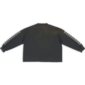 Broderet BB-sweater med rund hals og ærmer “Washed Black White” 699191TMVG79034 Broderet BB-sweater med rund hals og ærmer “Washed Black White” 699191TMVG79034