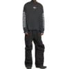 Broderet BB-sweater med rund hals og ærmer “Washed Black White” 699191TMVG79034