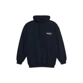 Broderet oversized hættetrøje med Political Campaign “Black White” 620947TKVI91070