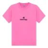 Broderet rundhalset kortærmet T-shirt, lyserød, 612964TJVD95764
