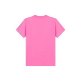 Broderet rundhalset kortærmet T-shirt, lyserød, 612964TJVD95764 Broderet rundhalset kortærmet T-shirt, lyserød, 612964TJVD95764