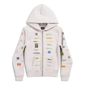 Business English Zip-up Hættetrøje “Off White” 788243TQVH69016