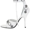 Cagole 110 mm Sandaler “White Arena Lambskin” 743057WAD4E9081