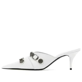 Cagole-højhælede Mules “White Lambskin” 714253WAD4E9081 Cagole-højhælede Mules “White Lambskin” 714253WAD4E9081