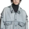 Cagole Oversized-jakke “Blå” 764521TDW144016