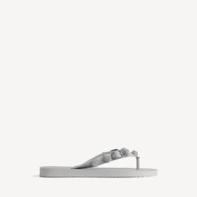 Cagole-sandal til kvinder i Balenciaga-grå/krystal