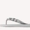 Cagole-sandal til kvinder i Balenciaga-grå/krystal