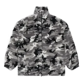 Camouflage-jakke med lynlås “Grey” 681818TLQ121240