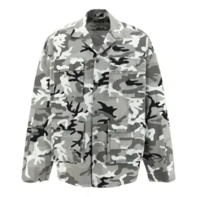 Camouflage-printet skjorte “Grey” 681008TLL721262