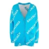 Cardigan med logo-monogram og afslappet pasform “Blue” 625330T31784661