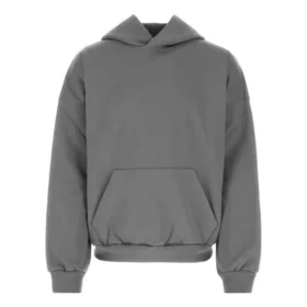 Care Label-hættetrøje, mellemvid pasform “Grey Black” 725565TNVL61219