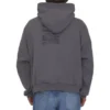 Care Label-hættetrøje, mellemvid pasform “Grey Black” 725565TNVL61219