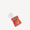 Charm/nøglering med chips-motiv i rødt
