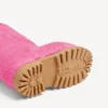 Charm/nøglering til kvinder med mini Alaska-støvler i lyserød