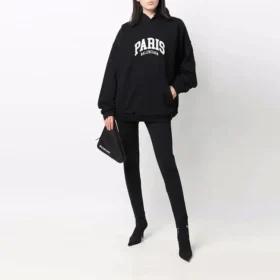 Cities Paris-hettetrøje i bred pasform “Black White” 674986TLVL81070