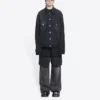 Cities Paris oversized Denim Jakke “Washed Black White” 690198TBP479034