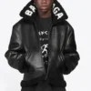Cocoon læder-aviatorjakke “Black” 646456TKS311069