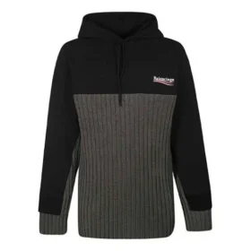 Cola Label Splicing sportsjakke med hætte “Black” 621069T31754088