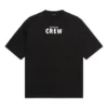 Crew-print, løs pasform, korte ærmer, sort 620941TIV741070