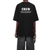 Crew-print, løs pasform, korte ærmer, sort 620941TIV741070