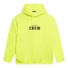 Crew-sweatshirt med bogstavtryk, herre, gul 600583TIV757072