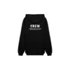 Crew-trøje med alfabet-tryk og lynlås, unisex, sort 620974TIV751070