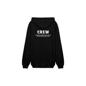 Crew-trøje med alfabet-tryk og lynlås, unisex, sort 620974TIV751070 Crew-trøje med alfabet-tryk og lynlås, unisex, sort 620974TIV751070
