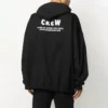 Crew-trøje med alfabet-tryk og lynlås, unisex, sort 620974TIV751070