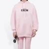 Crew-trøje med alfabetprint, lyserød 578135TIV751900