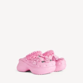 Crocs™-mule med Jibbitz™ til kvinder i lyserød