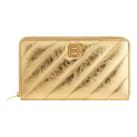 Crush Continental-tegnebog, metalliseret og quiltet “Gold” 7664472AAYO8004