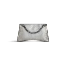 Crush lille kædetaske med “Dirty Effect” “Silver” 7819202AA6X8110
