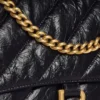 Crush Medium kædetaske, quiltet “Sort” 716393210J11000