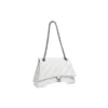 Crush mellemstor kædetaske, quiltet “Optic White” 716393210J09001