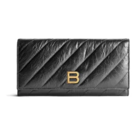 Crush-pung med kæde, quiltet “Black” 781723210J11000