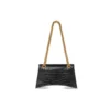 Crush Small Chain Bag med krokodilleprægning “Black” 716351210IX1000