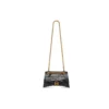 Crush Small Chain Bag med krokodilleprægning “Black” 716351210IX1000