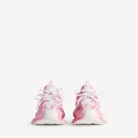 Damesneaker med stencil-logo på Track i pink/hvid