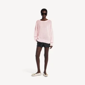 Damesweater i støvet rosa