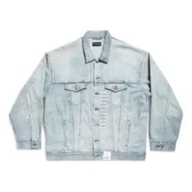 Denim-jakke med størrelsesmærkat “Blue” 767947TDW144016